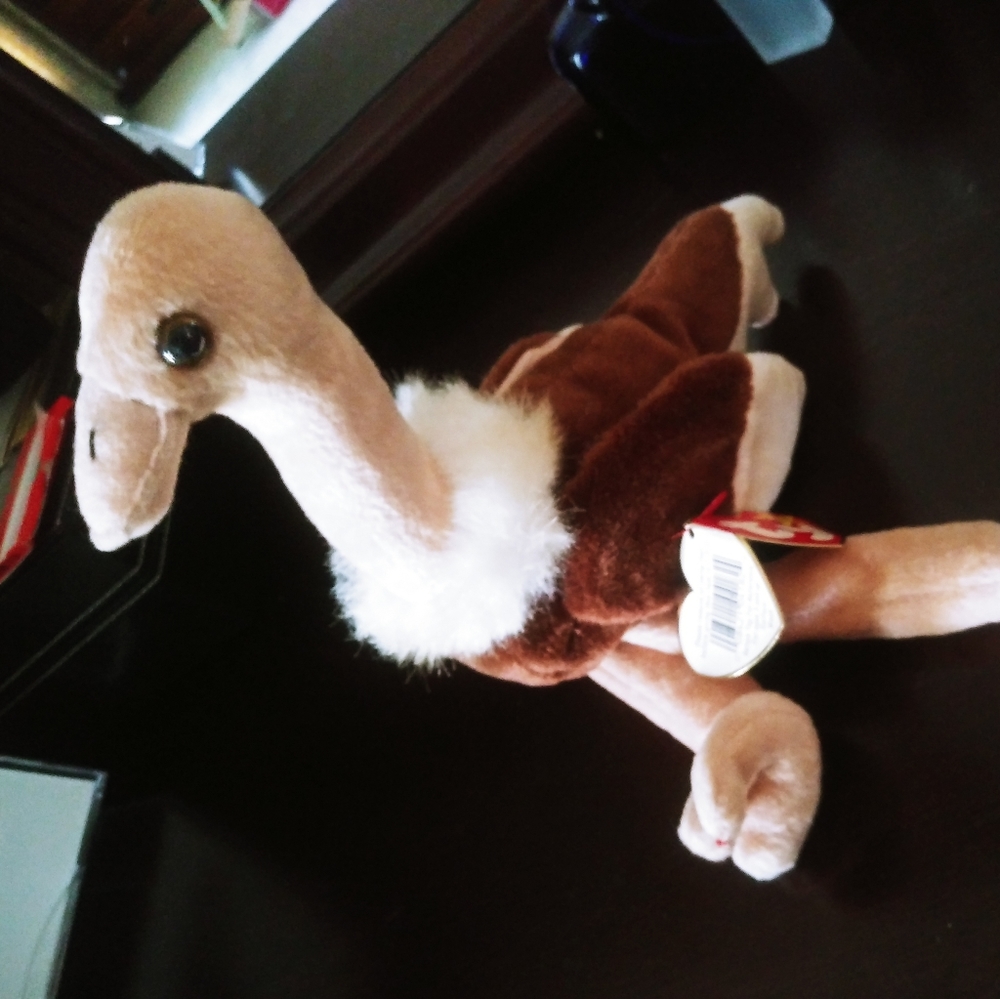 **Rare TY Beenie Baby, "Stretch" the Ostrich